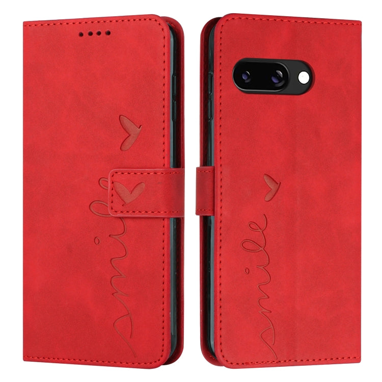 Skin Feel Heart Embossed Leather Phone Case with Long Lanyard, For Google Pixel 11 Pro XL, For Google Pixel 11 / 11 Pro, For Google Pixel 10a, For Google Pixel 10 Pro XL, For Google Pixel 10 / 10 Pro, For Google Pixel 9a