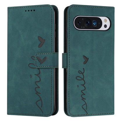 Skin Feel Heart Embossed Leather Phone Case with Long Lanyard, For Google Pixel 11 Pro XL, For Google Pixel 11 / 11 Pro, For Google Pixel 10a, For Google Pixel 10 Pro XL, For Google Pixel 10 / 10 Pro, For Google Pixel 9a
