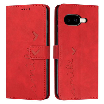Skin Feel Heart Embossed Leather Phone Case with Long Lanyard, For Google Pixel 11 Pro XL, For Google Pixel 11 / 11 Pro, For Google Pixel 10a, For Google Pixel 10 Pro XL, For Google Pixel 10 / 10 Pro, For Google Pixel 9a