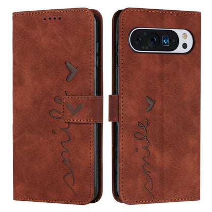 Skin Feel Heart Embossed Leather Phone Case with Long Lanyard, For Google Pixel 11 Pro XL, For Google Pixel 11 / 11 Pro, For Google Pixel 10a, For Google Pixel 10 Pro XL, For Google Pixel 10 / 10 Pro, For Google Pixel 9a