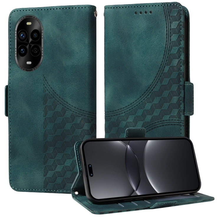 Embossed Rhombus Starry Leather Phone Case, For Huawei nova 14, For Huawei Enjoy 80, For Huawei nova 13 Pro, For Huawei nova 13 / nova 12
