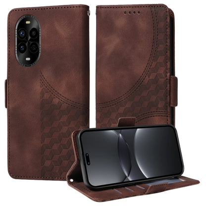 Embossed Rhombus Starry Leather Phone Case, For Huawei nova 14, For Huawei Enjoy 80, For Huawei nova 13 Pro, For Huawei nova 13 / nova 12