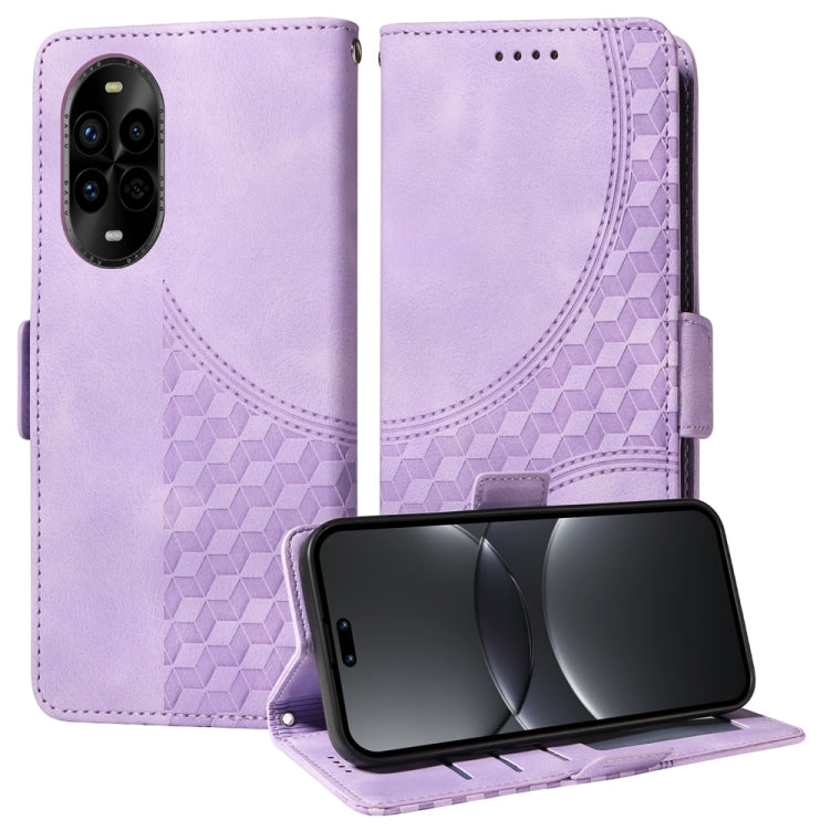 Embossed Rhombus Starry Leather Phone Case, For Huawei nova 14, For Huawei Enjoy 80, For Huawei nova 13 Pro, For Huawei nova 13 / nova 12