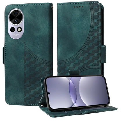 Embossed Rhombus Starry Leather Phone Case, For Huawei nova 14, For Huawei Enjoy 80, For Huawei nova 13 Pro, For Huawei nova 13 / nova 12