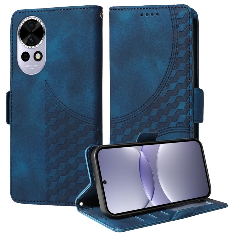 Embossed Rhombus Starry Leather Phone Case, For Huawei nova 14, For Huawei Enjoy 80, For Huawei nova 13 Pro, For Huawei nova 13 / nova 12