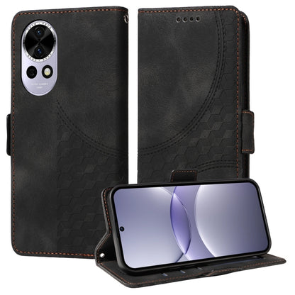 Embossed Rhombus Starry Leather Phone Case, For Huawei nova 14, For Huawei Enjoy 80, For Huawei nova 13 Pro, For Huawei nova 13 / nova 12