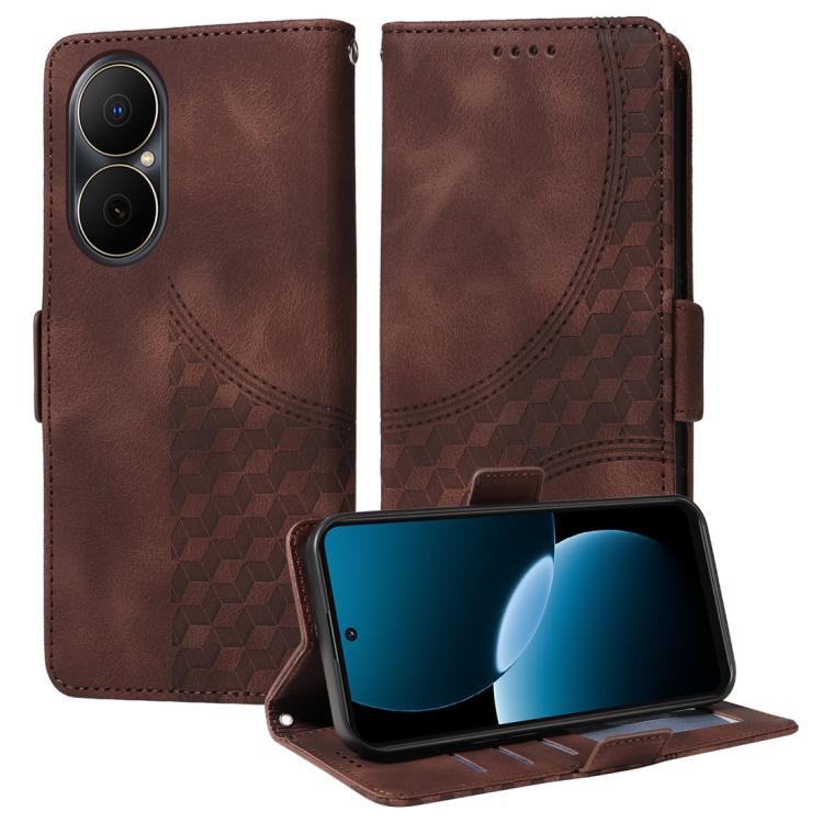 Embossed Rhombus Starry Leather Phone Case, For Huawei nova 14, For Huawei Enjoy 80, For Huawei nova 13 Pro, For Huawei nova 13 / nova 12