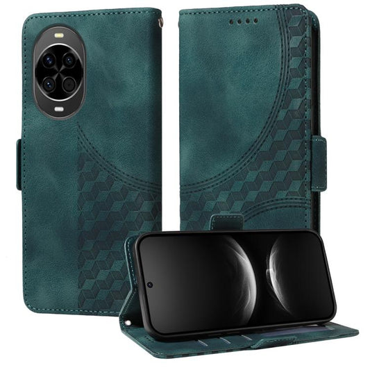 Embossed Rhombus Starry Leather Phone Case, For Huawei nova 14, For Huawei Enjoy 80, For Huawei nova 13 Pro, For Huawei nova 13 / nova 12