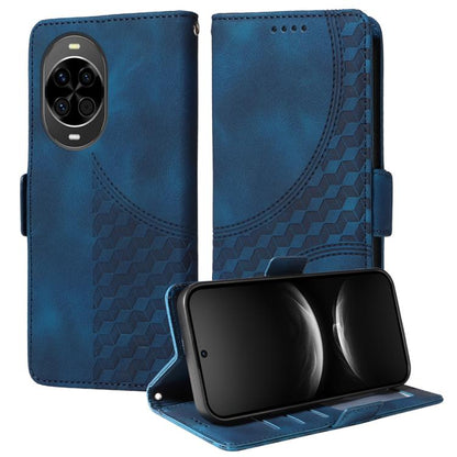 Embossed Rhombus Starry Leather Phone Case, For Huawei nova 14, For Huawei Enjoy 80, For Huawei nova 13 Pro, For Huawei nova 13 / nova 12