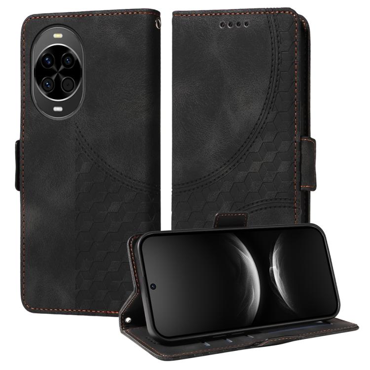 Embossed Rhombus Starry Leather Phone Case, For Huawei nova 14, For Huawei Enjoy 80, For Huawei nova 13 Pro, For Huawei nova 13 / nova 12