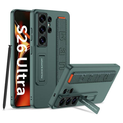 GKK Ultra-thin Wristband Shockproof Phone Case with Holder, For Samsung Galaxy S26 Ultra 5G, For Samsung Galaxy S25 Ultra 5G