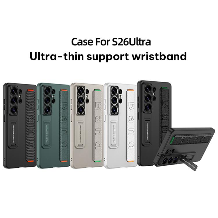 GKK Ultra-thin Wristband Shockproof Phone Case with Holder, For Samsung Galaxy S26 Ultra 5G, For Samsung Galaxy S25 Ultra 5G