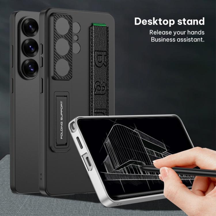 GKK Ultra-thin Wristband Shockproof Phone Case with Holder, For Samsung Galaxy S26 Ultra 5G, For Samsung Galaxy S25 Ultra 5G