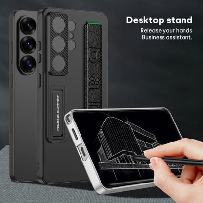 GKK Ultra-thin Wristband Shockproof Phone Case with Holder, For Samsung Galaxy S26 Ultra 5G, For Samsung Galaxy S25 Ultra 5G