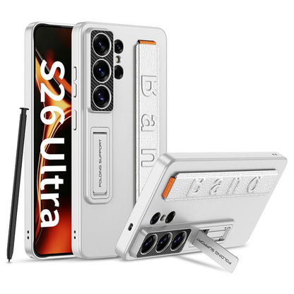 GKK Ultra-thin Wristband Shockproof Phone Case with Holder, For Samsung Galaxy S26 Ultra 5G, For Samsung Galaxy S25 Ultra 5G