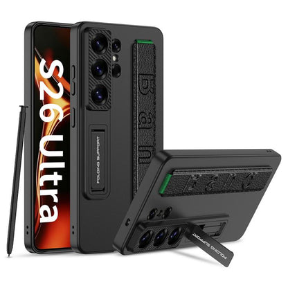 GKK Ultra-thin Wristband Shockproof Phone Case with Holder, For Samsung Galaxy S26 Ultra 5G, For Samsung Galaxy S25 Ultra 5G