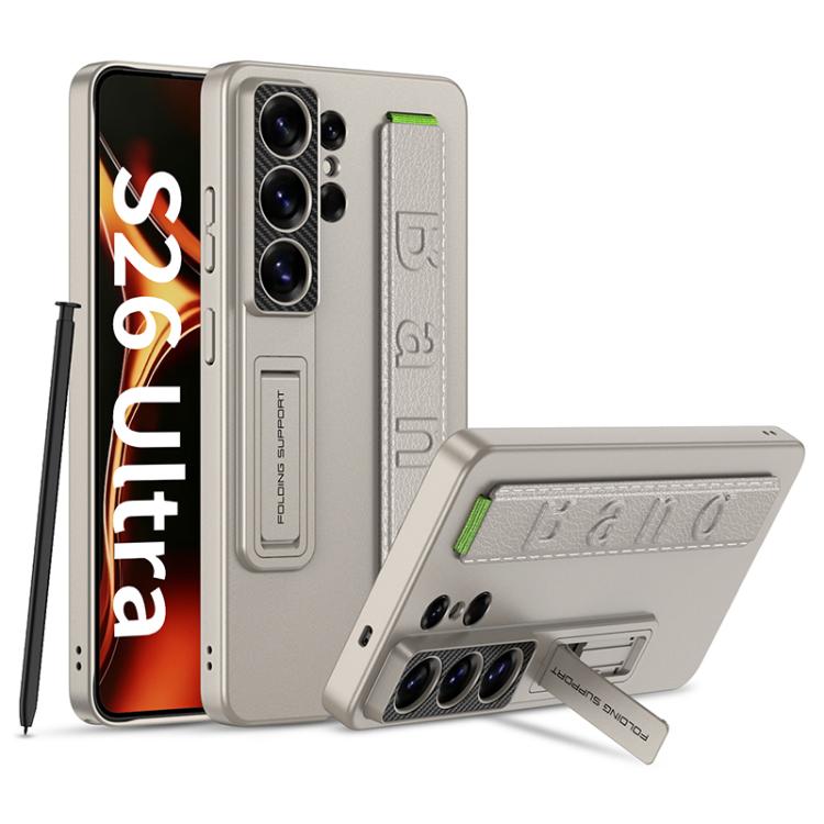 GKK Ultra-thin Wristband Shockproof Phone Case with Holder, For Samsung Galaxy S26 Ultra 5G, For Samsung Galaxy S25 Ultra 5G