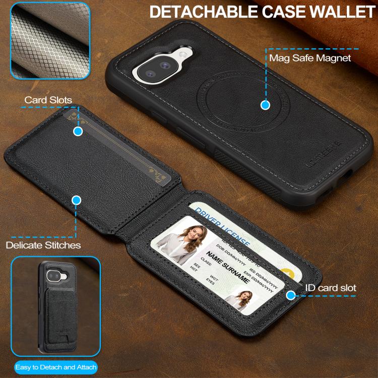 LC.IMEEKE L3 Series Detachable RFID Card Bag Magsafe Phone Case, For Google Pixel 10a, For Google Pixel 10 Pro XL, For Google Pixel 10 / 10 Pro, For Google Pixel 9a, For Google Pixel 9 Pro XL, For Google Pixel 9 / 9 Pro, For Google Pixel 8 Pro