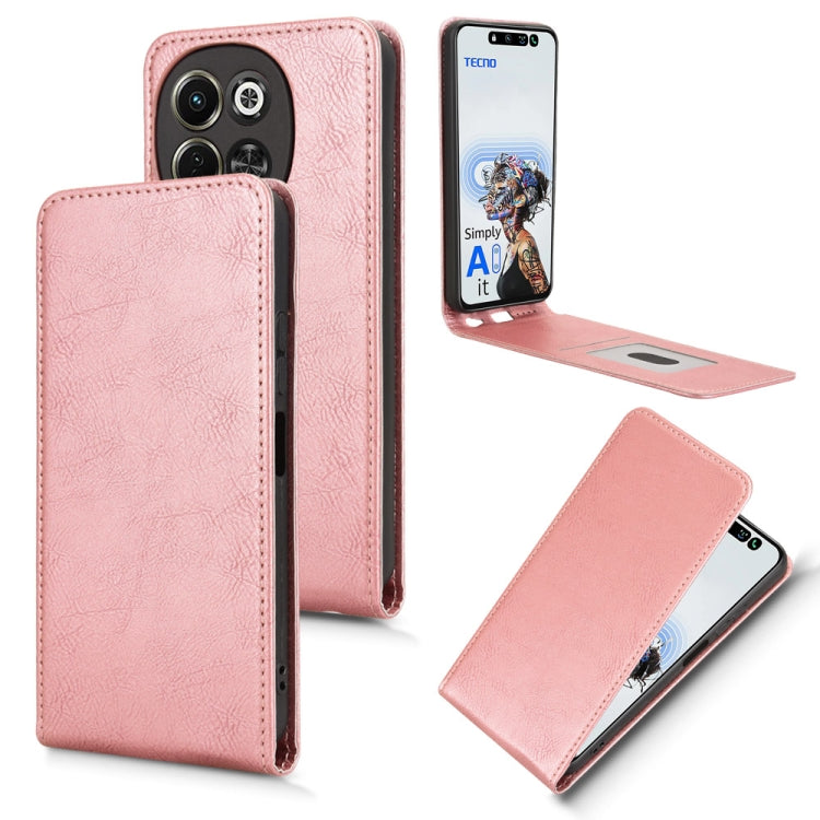 Magnetic Vertical Flip Leather Phone Case, For Tecno Spark Go 1 / Pop 9 4G, For Tecno Camon 30S 4G / Camon 30S Pro 4G, For Tecno Pova 6 Neo 5G / Spark 30 5G, For Tecno Spark 30 Pro 4G, For Tecno Spark 30 4G, For Tecno Spark 30C