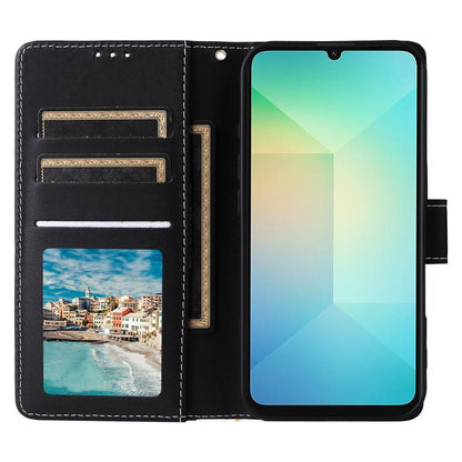 Marble Bronzing Stitching Leather Phone Case, For Galaxy A08 / A07 4G / 5G, For Galaxy A18 / A17 4G / 5G, For Samsung Galaxy A37 5G / A36 5G, For Samsung Galaxy A56 5G, For Samsung Galaxy A26 5G, For Samsung Galaxy A16 5G, For Samsung Galaxy A06 4G    ...