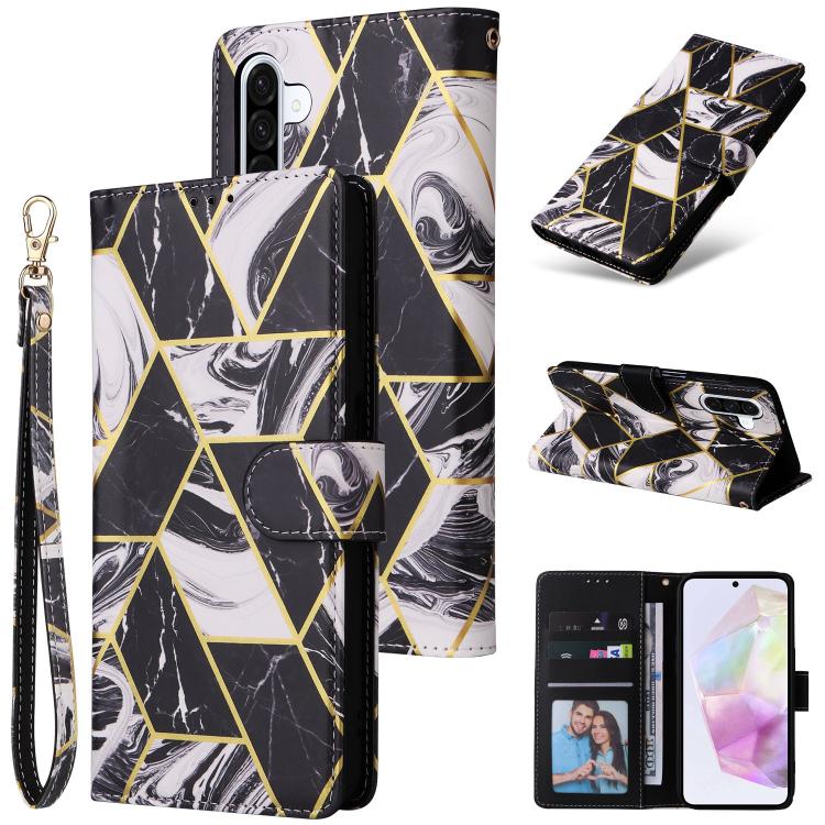 Marble Bronzing Stitching Leather Phone Case, For Galaxy A08 / A07 4G / 5G, For Galaxy A18 / A17 4G / 5G, For Samsung Galaxy A37 5G / A36 5G, For Samsung Galaxy A56 5G, For Samsung Galaxy A26 5G, For Samsung Galaxy A16 5G, For Samsung Galaxy A06 4G    ...