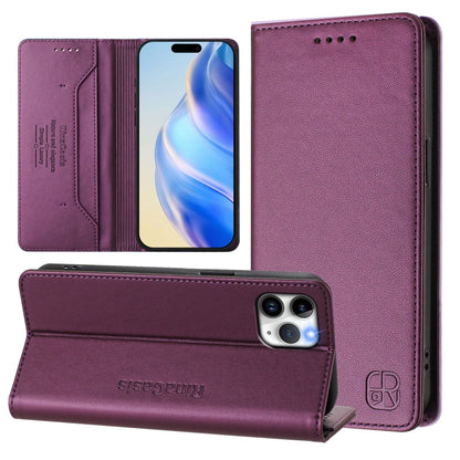 RC01 Dual-Folded Magnetic Suction RFID Leather Phone Case, For iPhone 11 Pro Max, For iPhone 11, For iPhone 11 Pro, For iPhone X / XS, For iPhone XR, For iPhone XS Max, For iPhone 7 Plus / 8 Plus