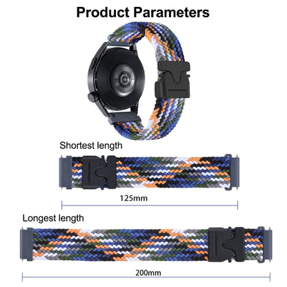 Snap Button Nylon Braided Watch Band, 20mm, 22mm