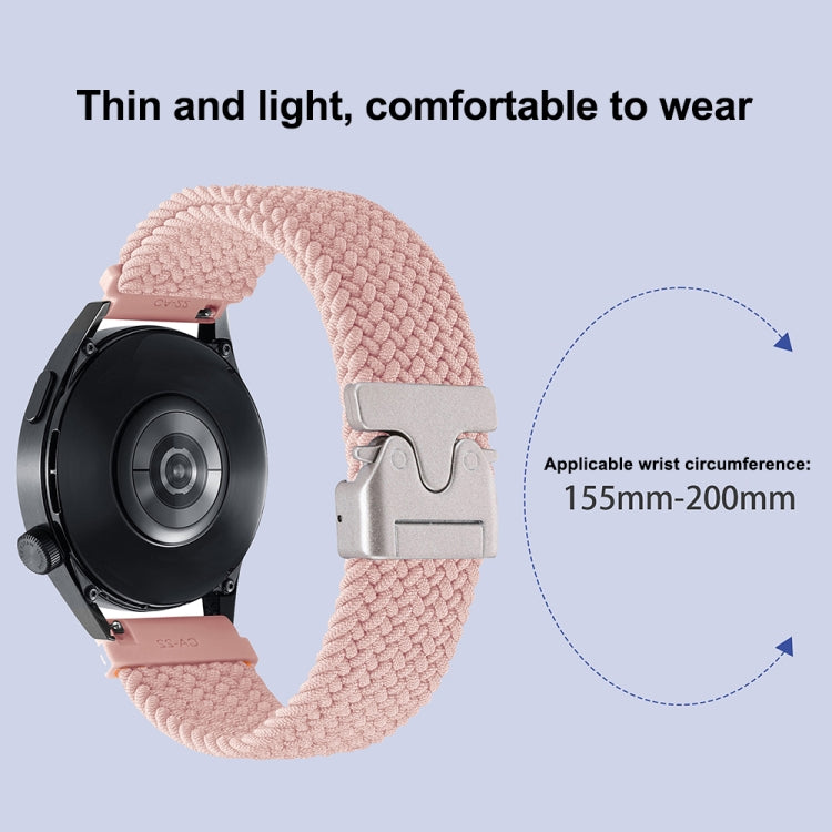 Snap Button Nylon Braided Watch Band, 20mm, 22mm