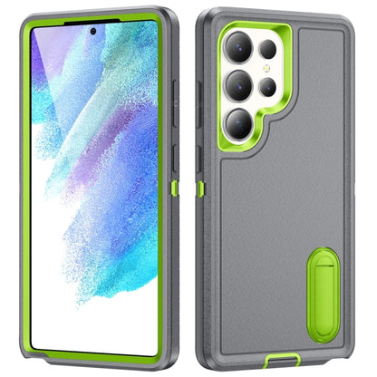 Rugged PC Hybrid Silicone Phone Case with Holder, For Samsung Galaxy S26 Ultra 5G, For Samsung Galaxy S26 Pro 5G, For Samsung Galaxy S25 FE 5G, For Samsung Galaxy S24 / S25 5G, For Samsung Galaxy S24+ / S25+ 5G, For Samsung Galaxy S25 Ultra 5G