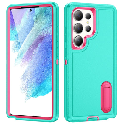 Rugged PC Hybrid Silicone Phone Case with Holder, For Samsung Galaxy S26 Ultra 5G, For Samsung Galaxy S26 Pro 5G, For Samsung Galaxy S25 FE 5G, For Samsung Galaxy S24 / S25 5G, For Samsung Galaxy S24+ / S25+ 5G, For Samsung Galaxy S25 Ultra 5G