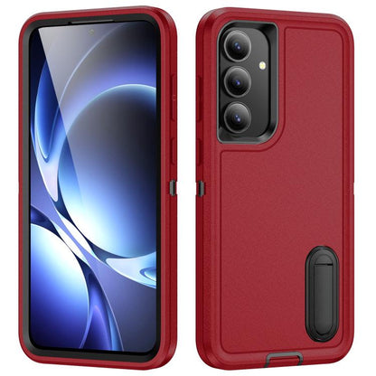 Rugged PC Hybrid Silicone Phone Case with Holder, For Samsung Galaxy S26 Ultra 5G, For Samsung Galaxy S26 Pro 5G, For Samsung Galaxy S25 FE 5G, For Samsung Galaxy S24 / S25 5G, For Samsung Galaxy S24+ / S25+ 5G, For Samsung Galaxy S25 Ultra 5G