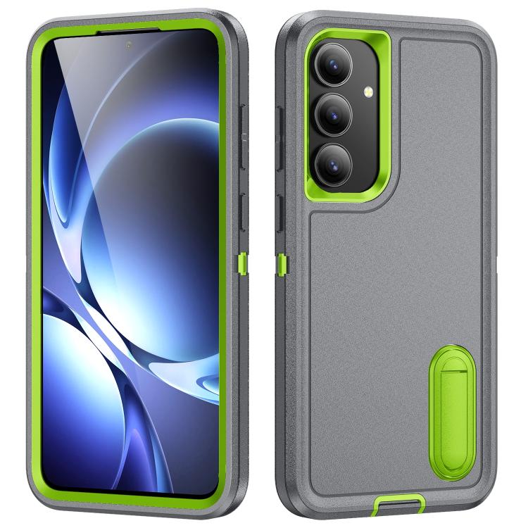 Rugged PC Hybrid Silicone Phone Case with Holder, For Samsung Galaxy S26 Ultra 5G, For Samsung Galaxy S26 Pro 5G, For Samsung Galaxy S25 FE 5G, For Samsung Galaxy S24 / S25 5G, For Samsung Galaxy S24+ / S25+ 5G, For Samsung Galaxy S25 Ultra 5G