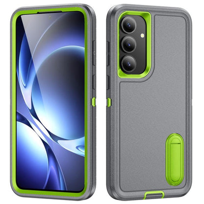 Rugged PC Hybrid Silicone Phone Case with Holder, For Samsung Galaxy S26 Ultra 5G, For Samsung Galaxy S26 Pro 5G, For Samsung Galaxy S25 FE 5G, For Samsung Galaxy S24 / S25 5G, For Samsung Galaxy S24+ / S25+ 5G, For Samsung Galaxy S25 Ultra 5G