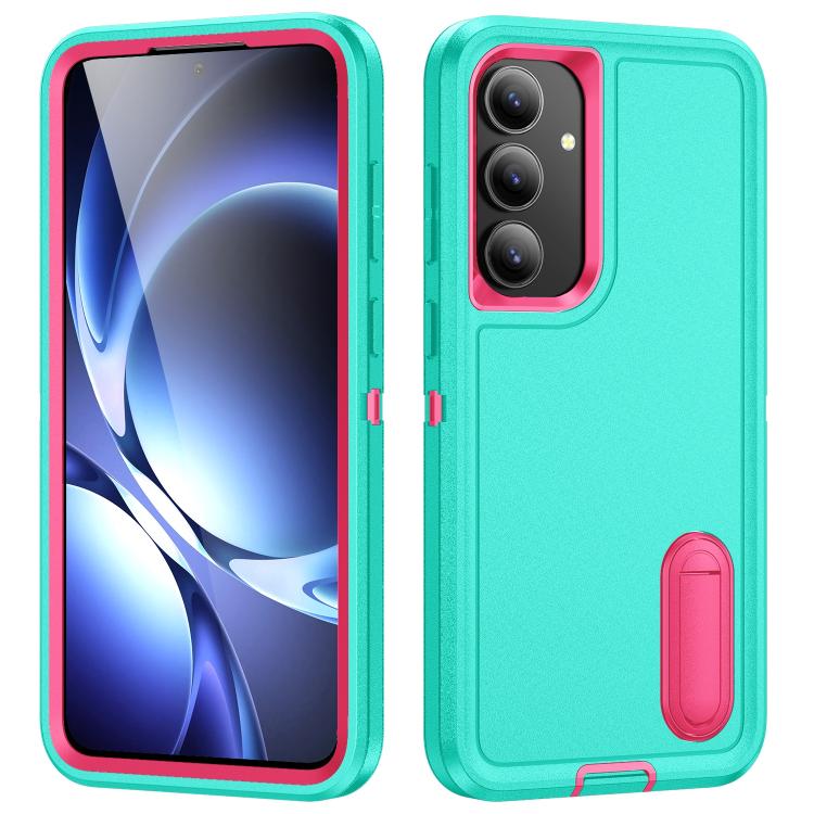 Rugged PC Hybrid Silicone Phone Case with Holder, For Samsung Galaxy S26 Ultra 5G, For Samsung Galaxy S26 Pro 5G, For Samsung Galaxy S25 FE 5G, For Samsung Galaxy S24 / S25 5G, For Samsung Galaxy S24+ / S25+ 5G, For Samsung Galaxy S25 Ultra 5G