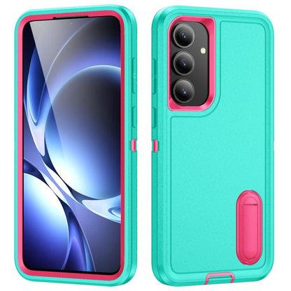 Rugged PC Hybrid Silicone Phone Case with Holder, For Samsung Galaxy S26 Ultra 5G, For Samsung Galaxy S26 Pro 5G, For Samsung Galaxy S25 FE 5G, For Samsung Galaxy S24 / S25 5G, For Samsung Galaxy S24+ / S25+ 5G, For Samsung Galaxy S25 Ultra 5G