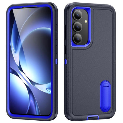 Rugged PC Hybrid Silicone Phone Case with Holder, For Samsung Galaxy S26 Ultra 5G, For Samsung Galaxy S26 Pro 5G, For Samsung Galaxy S25 FE 5G, For Samsung Galaxy S24 / S25 5G, For Samsung Galaxy S24+ / S25+ 5G, For Samsung Galaxy S25 Ultra 5G