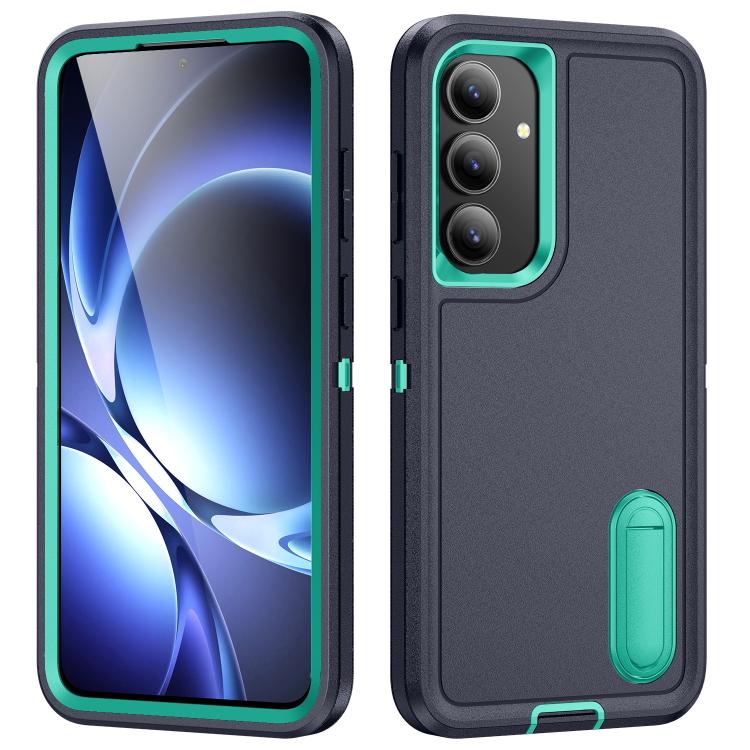 Rugged PC Hybrid Silicone Phone Case with Holder, For Samsung Galaxy S26 Ultra 5G, For Samsung Galaxy S26 Pro 5G, For Samsung Galaxy S25 FE 5G, For Samsung Galaxy S24 / S25 5G, For Samsung Galaxy S24+ / S25+ 5G, For Samsung Galaxy S25 Ultra 5G