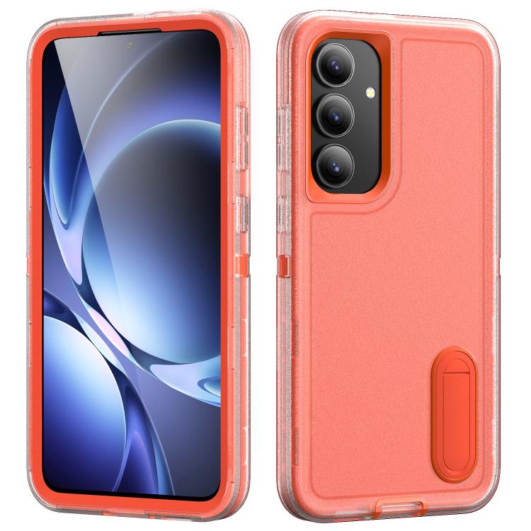 Rugged PC Hybrid Silicone Phone Case with Holder, For Samsung Galaxy S26 Ultra 5G, For Samsung Galaxy S26 Pro 5G, For Samsung Galaxy S25 FE 5G, For Samsung Galaxy S24 / S25 5G, For Samsung Galaxy S24+ / S25+ 5G, For Samsung Galaxy S25 Ultra 5G