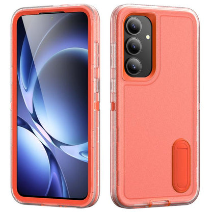 Rugged PC Hybrid Silicone Phone Case with Holder, For Samsung Galaxy S26 Ultra 5G, For Samsung Galaxy S26 Pro 5G, For Samsung Galaxy S25 FE 5G, For Samsung Galaxy S24 / S25 5G, For Samsung Galaxy S24+ / S25+ 5G, For Samsung Galaxy S25 Ultra 5G