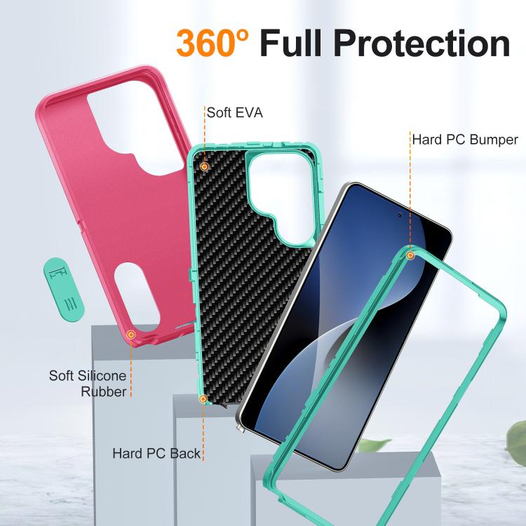 Rugged PC Hybrid Silicone Phone Case with Holder, For Samsung Galaxy S26 Ultra 5G, For Samsung Galaxy S26 Pro 5G, For Samsung Galaxy S25 FE 5G, For Samsung Galaxy S24 / S25 5G, For Samsung Galaxy S24+ / S25+ 5G, For Samsung Galaxy S25 Ultra 5G