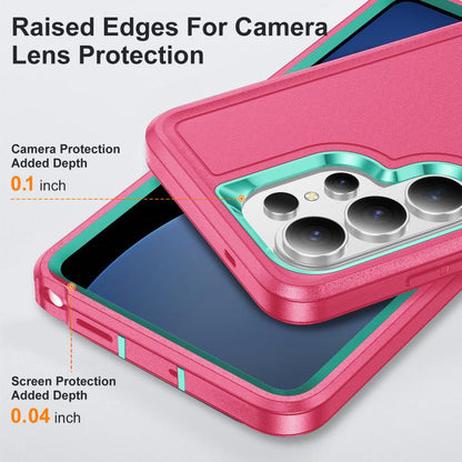 Rugged PC Hybrid Silicone Phone Case with Holder, For Samsung Galaxy S26 Ultra 5G, For Samsung Galaxy S26 Pro 5G, For Samsung Galaxy S25 FE 5G, For Samsung Galaxy S24 / S25 5G, For Samsung Galaxy S24+ / S25+ 5G, For Samsung Galaxy S25 Ultra 5G