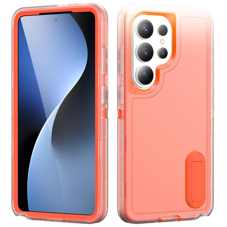 Rugged PC Hybrid Silicone Phone Case with Holder, For Samsung Galaxy S26 Ultra 5G, For Samsung Galaxy S26 Pro 5G, For Samsung Galaxy S25 FE 5G, For Samsung Galaxy S24 / S25 5G, For Samsung Galaxy S24+ / S25+ 5G, For Samsung Galaxy S25 Ultra 5G