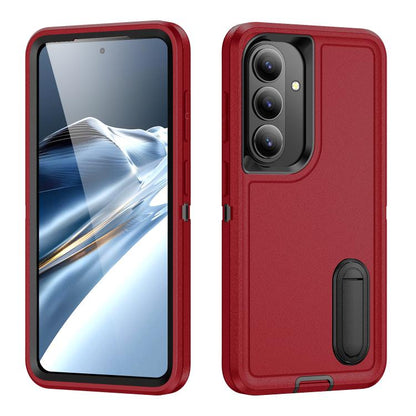 Rugged PC Hybrid Silicone Phone Case with Holder, For Samsung Galaxy S26 Ultra 5G, For Samsung Galaxy S26 Pro 5G, For Samsung Galaxy S25 FE 5G, For Samsung Galaxy S24 / S25 5G, For Samsung Galaxy S24+ / S25+ 5G, For Samsung Galaxy S25 Ultra 5G
