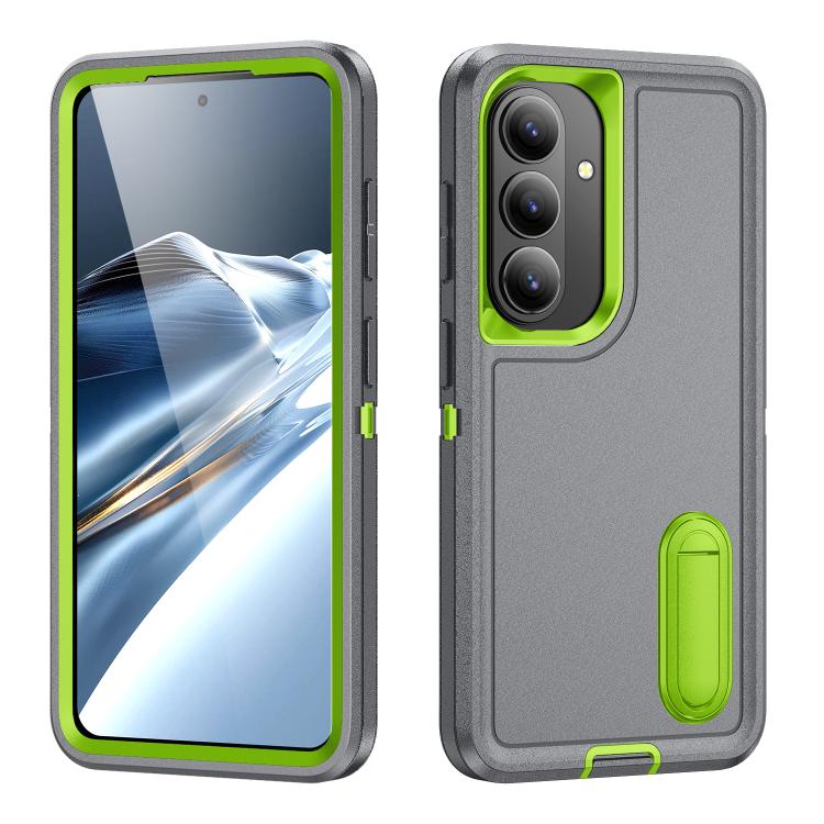 Rugged PC Hybrid Silicone Phone Case with Holder, For Samsung Galaxy S26 Ultra 5G, For Samsung Galaxy S26 Pro 5G, For Samsung Galaxy S25 FE 5G, For Samsung Galaxy S24 / S25 5G, For Samsung Galaxy S24+ / S25+ 5G, For Samsung Galaxy S25 Ultra 5G
