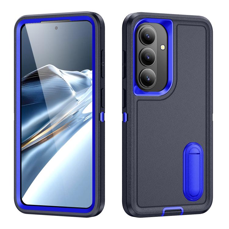 Rugged PC Hybrid Silicone Phone Case with Holder, For Samsung Galaxy S26 Ultra 5G, For Samsung Galaxy S26 Pro 5G, For Samsung Galaxy S25 FE 5G, For Samsung Galaxy S24 / S25 5G, For Samsung Galaxy S24+ / S25+ 5G, For Samsung Galaxy S25 Ultra 5G