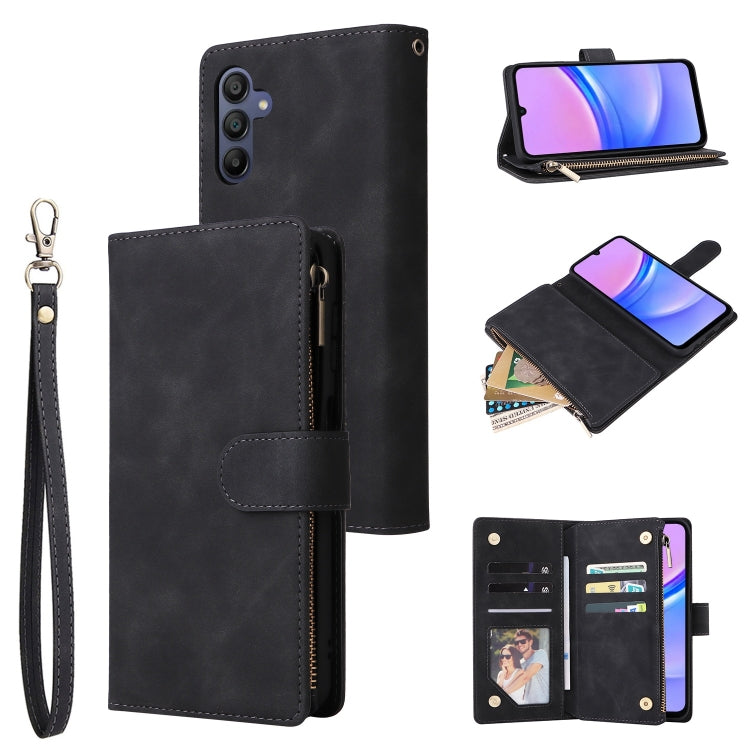 Multifunctional Frosted Zipper Wallet Leather Phone Case, For Samsung Galaxy A07 4G / 5G, For Samsung Galaxy A17 5G, For Samsung Galaxy A56 5G, For Samsung Galaxy A26 5G, For Samsung Galaxy A36 5G, For Samsung Galaxy A16 5G, For Samsung Galaxy A06 4G