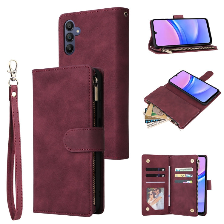 Multifunctional Frosted Zipper Wallet Leather Phone Case, For Samsung Galaxy A07 4G / 5G, For Samsung Galaxy A17 5G, For Samsung Galaxy A56 5G, For Samsung Galaxy A26 5G, For Samsung Galaxy A36 5G, For Samsung Galaxy A16 5G, For Samsung Galaxy A06 4G