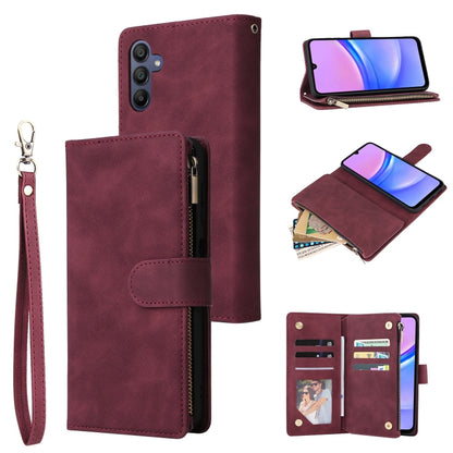 Multifunctional Frosted Zipper Wallet Leather Phone Case, For Samsung Galaxy A07 4G / 5G, For Samsung Galaxy A17 5G, For Samsung Galaxy A56 5G, For Samsung Galaxy A26 5G, For Samsung Galaxy A36 5G, For Samsung Galaxy A16 5G, For Samsung Galaxy A06 4G