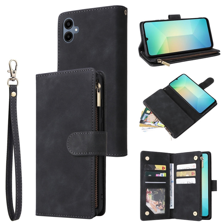 Multifunctional Frosted Zipper Wallet Leather Phone Case, For Samsung Galaxy A07 4G / 5G, For Samsung Galaxy A17 5G, For Samsung Galaxy A56 5G, For Samsung Galaxy A26 5G, For Samsung Galaxy A36 5G, For Samsung Galaxy A16 5G, For Samsung Galaxy A06 4G