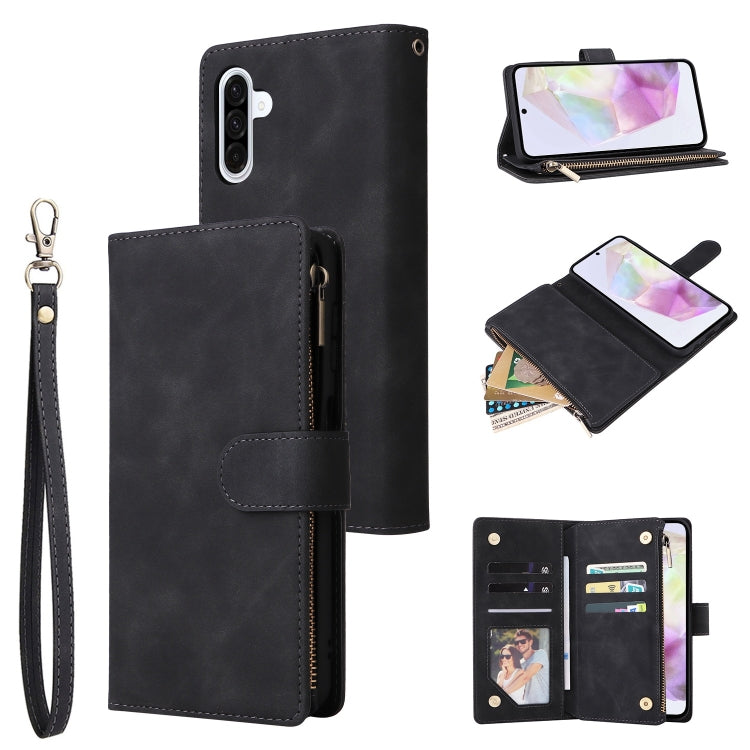 Multifunctional Frosted Zipper Wallet Leather Phone Case, For Samsung Galaxy A07 4G / 5G, For Samsung Galaxy A17 5G, For Samsung Galaxy A56 5G, For Samsung Galaxy A26 5G, For Samsung Galaxy A36 5G, For Samsung Galaxy A16 5G, For Samsung Galaxy A06 4G